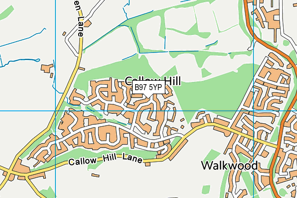 B97 5YP map - OS VectorMap District (Ordnance Survey)