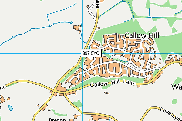 B97 5YQ map - OS VectorMap District (Ordnance Survey)