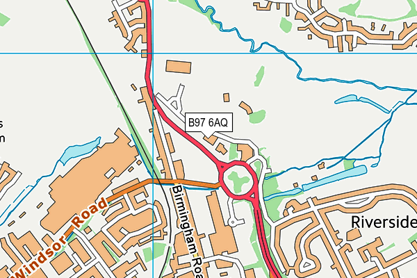 B97 6AQ map - OS VectorMap District (Ordnance Survey)