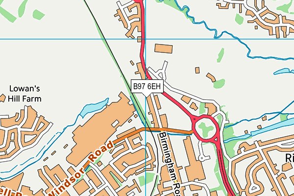 B97 6EH map - OS VectorMap District (Ordnance Survey)