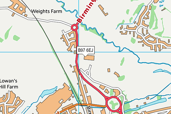 Abbey Stadium Sports Centre map (B97 6EJ) - OS VectorMap District (Ordnance Survey)