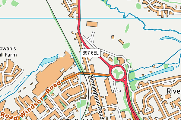 B97 6EL map - OS VectorMap District (Ordnance Survey)