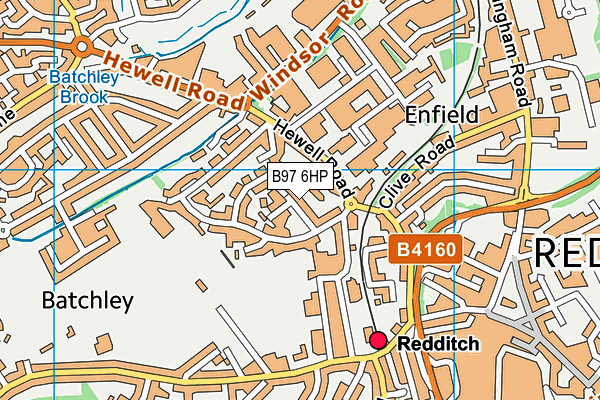 B97 6HP map - OS VectorMap District (Ordnance Survey)