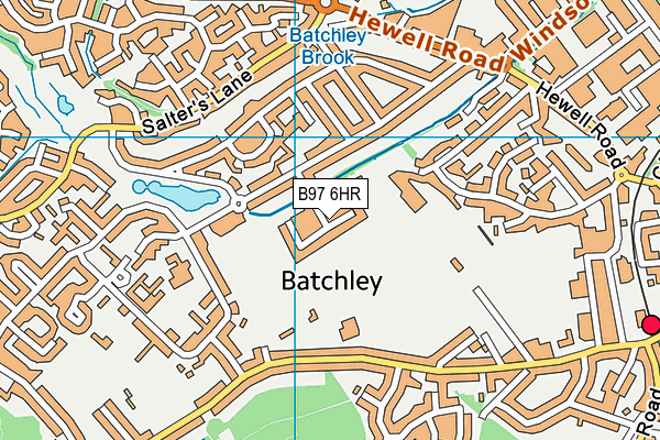 B97 6HR map - OS VectorMap District (Ordnance Survey)