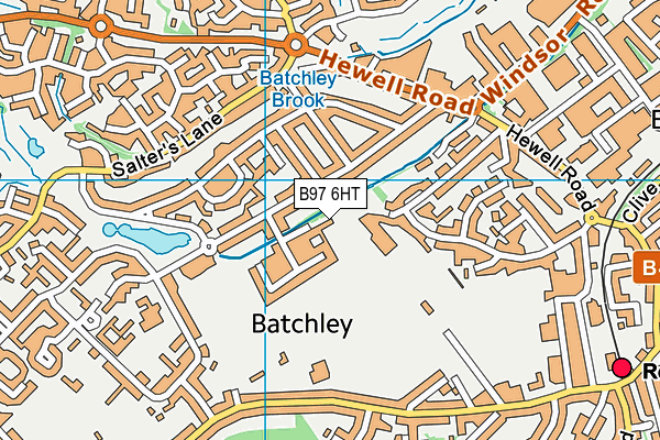 B97 6HT map - OS VectorMap District (Ordnance Survey)