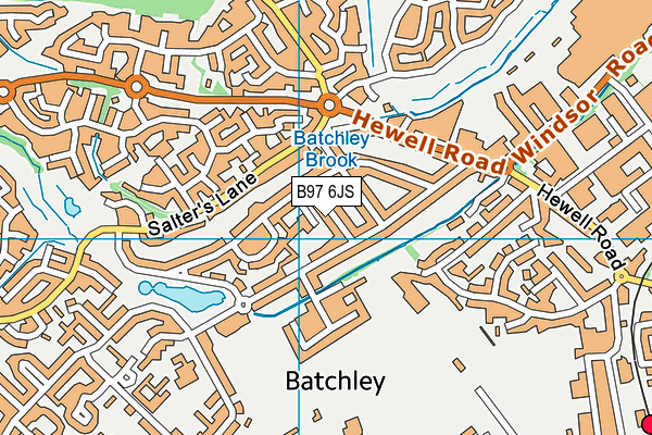 B97 6JS map - OS VectorMap District (Ordnance Survey)