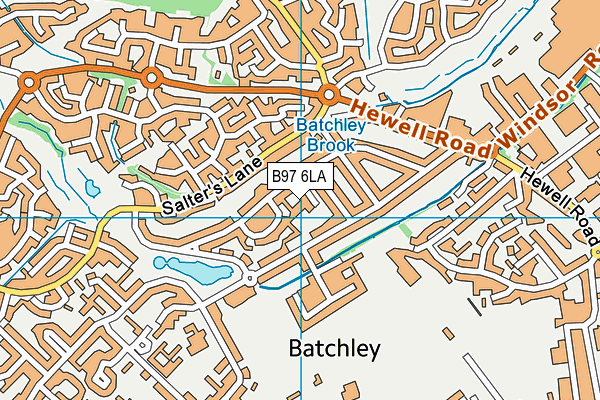 B97 6LA map - OS VectorMap District (Ordnance Survey)