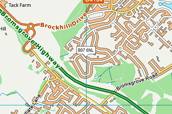 B97 6NL map - OS VectorMap District (Ordnance Survey)