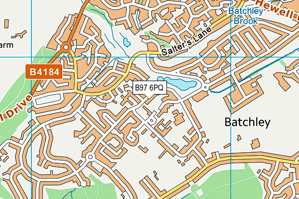 Pitcheroak School map (B97 6PQ) - OS VectorMap District (Ordnance Survey)