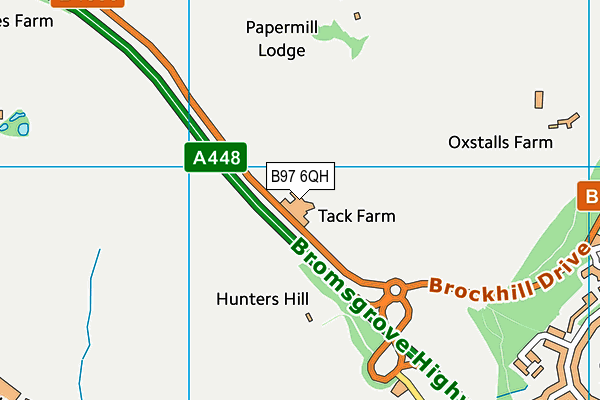 B97 6QH map - OS VectorMap District (Ordnance Survey)