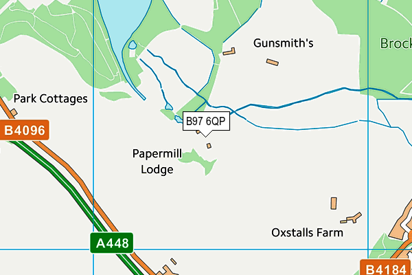 B97 6QP map - OS VectorMap District (Ordnance Survey)