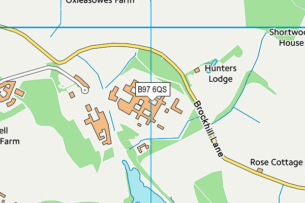 B97 6QS map - OS VectorMap District (Ordnance Survey)