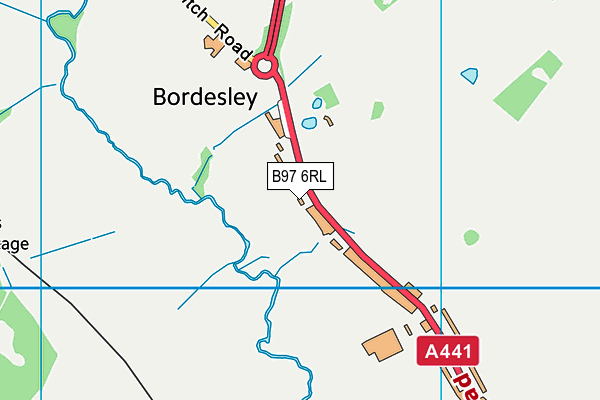 B97 6RL map - OS VectorMap District (Ordnance Survey)