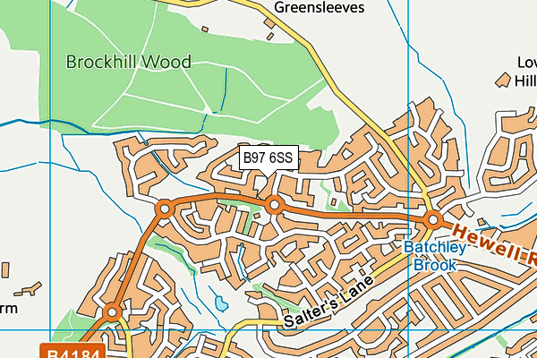 B97 6SS map - OS VectorMap District (Ordnance Survey)