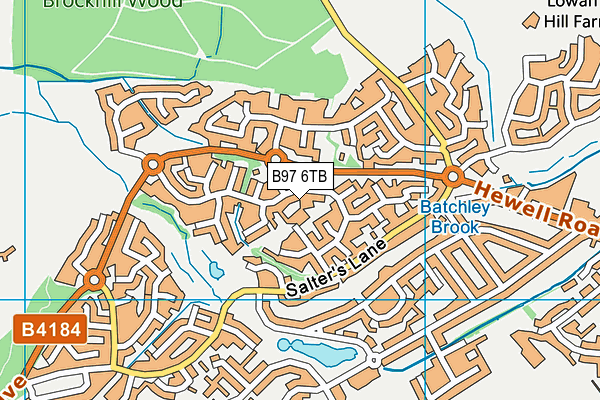 B97 6TB map - OS VectorMap District (Ordnance Survey)