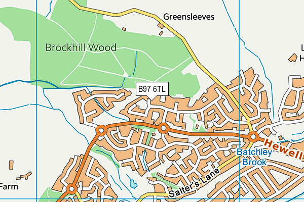 B97 6TL map - OS VectorMap District (Ordnance Survey)