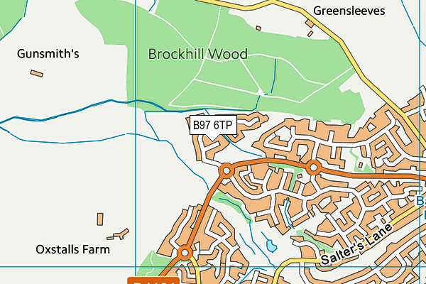 B97 6TP map - OS VectorMap District (Ordnance Survey)