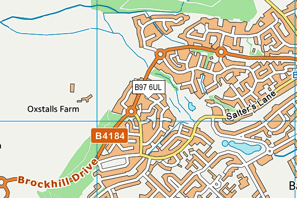 B97 6UL map - OS VectorMap District (Ordnance Survey)