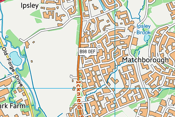 B98 0EF map - OS VectorMap District (Ordnance Survey)