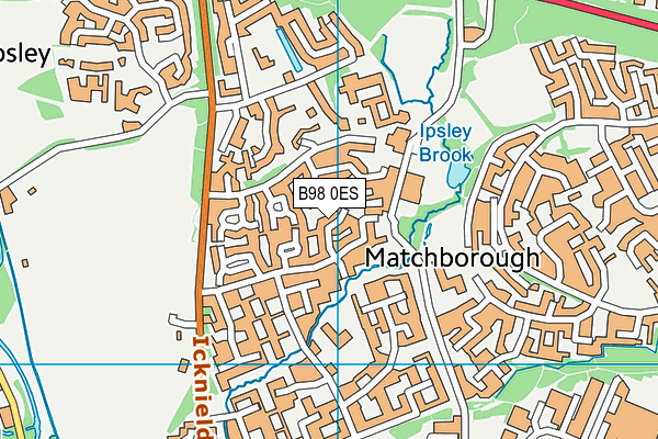 B98 0ES map - OS VectorMap District (Ordnance Survey)