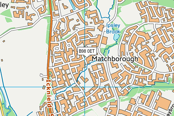 B98 0ET map - OS VectorMap District (Ordnance Survey)