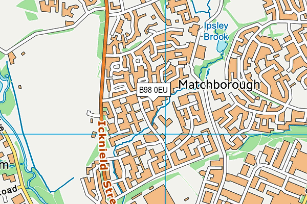 B98 0EU map - OS VectorMap District (Ordnance Survey)