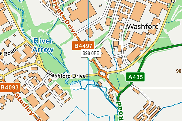 Washford Park (Closed) map (B98 0FE) - OS VectorMap District (Ordnance Survey)