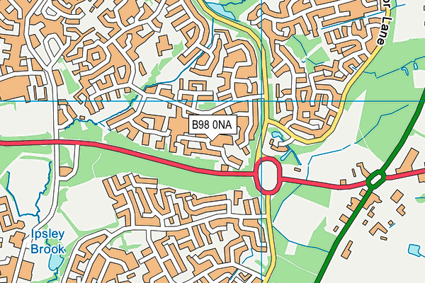 B98 0NA map - OS VectorMap District (Ordnance Survey)