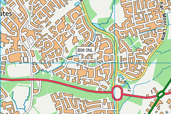 B98 0NL map - OS VectorMap District (Ordnance Survey)