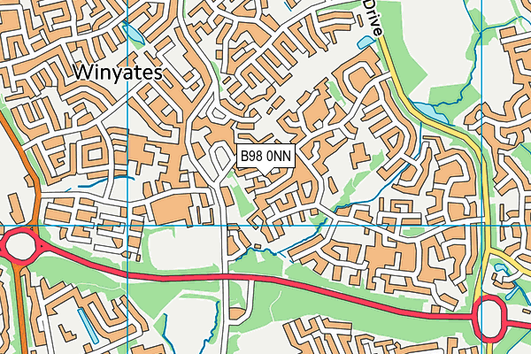 B98 0NN map - OS VectorMap District (Ordnance Survey)