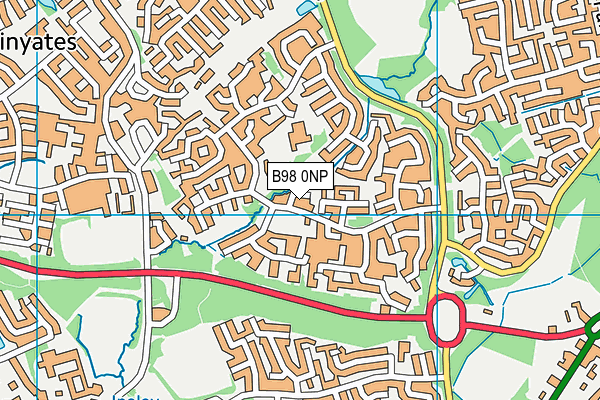 B98 0NP map - OS VectorMap District (Ordnance Survey)