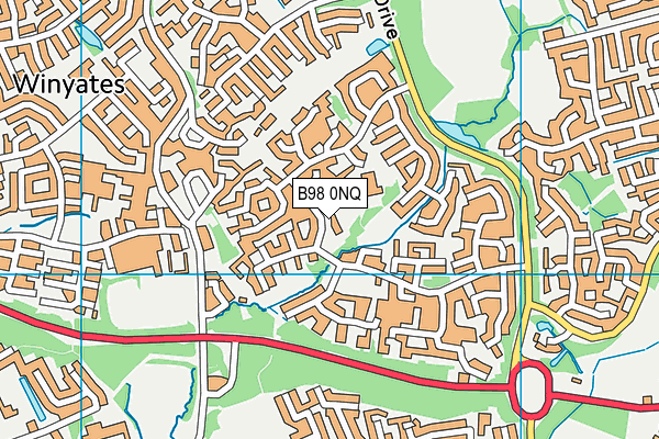 B98 0NQ map - OS VectorMap District (Ordnance Survey)