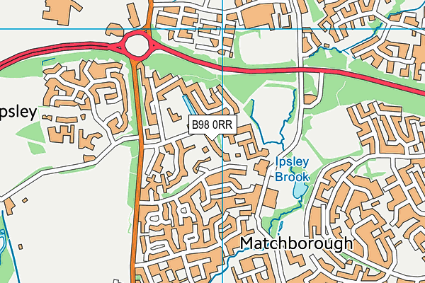 B98 0RR map - OS VectorMap District (Ordnance Survey)