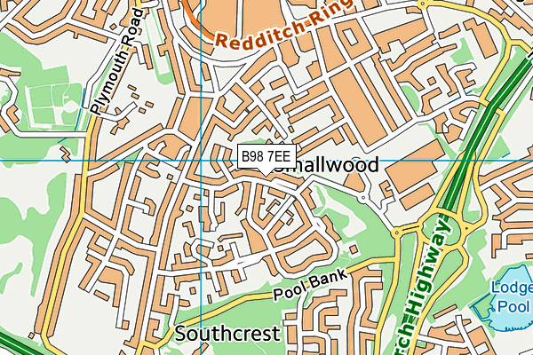 B98 7EE map - OS VectorMap District (Ordnance Survey)