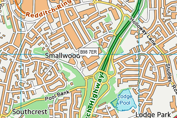 B98 7ER map - OS VectorMap District (Ordnance Survey)