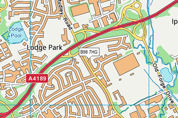 B98 7HG map - OS VectorMap District (Ordnance Survey)