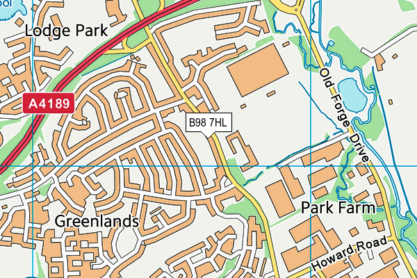 B98 7HL map - OS VectorMap District (Ordnance Survey)