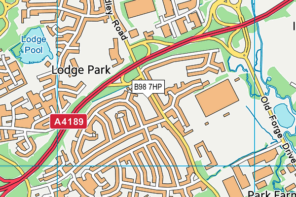 B98 7HP map - OS VectorMap District (Ordnance Survey)