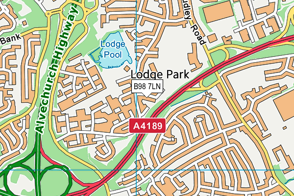 B98 7LN map - OS VectorMap District (Ordnance Survey)