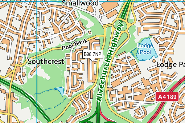 B98 7NP map - OS VectorMap District (Ordnance Survey)