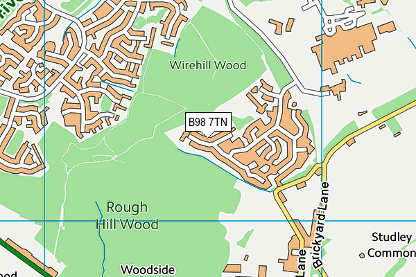 B98 7TN map - OS VectorMap District (Ordnance Survey)