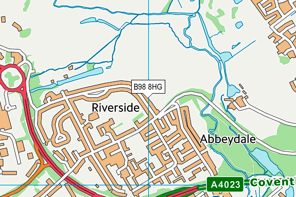 B98 8HG map - OS VectorMap District (Ordnance Survey)