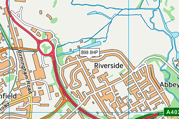 B98 8HP map - OS VectorMap District (Ordnance Survey)