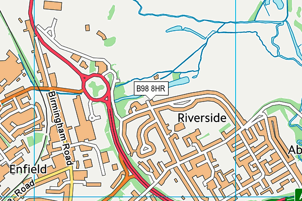 B98 8HR map - OS VectorMap District (Ordnance Survey)