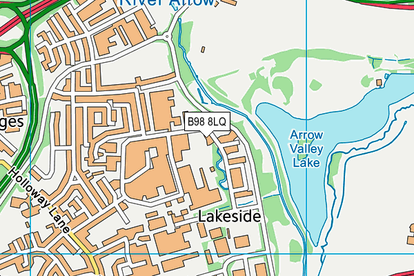 B98 8LQ map - OS VectorMap District (Ordnance Survey)