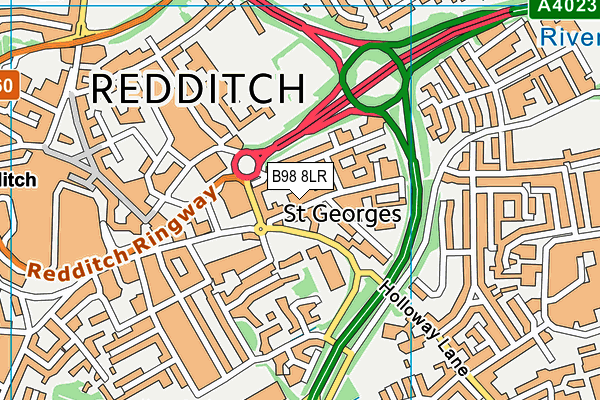 B98 8LR map - OS VectorMap District (Ordnance Survey)