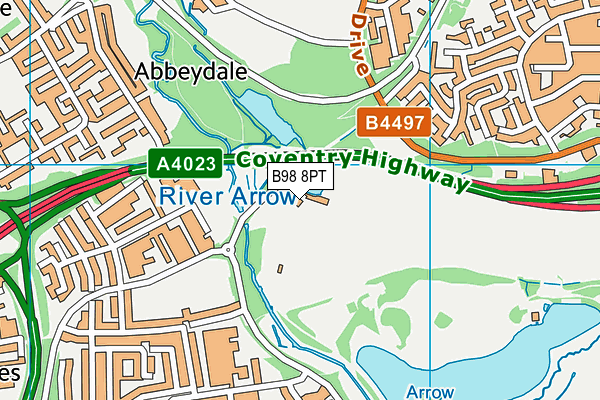 B98 8PT map - OS VectorMap District (Ordnance Survey)