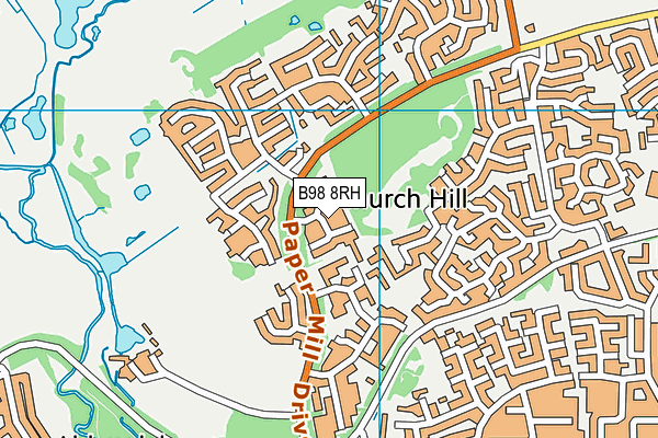 B98 8RH map - OS VectorMap District (Ordnance Survey)