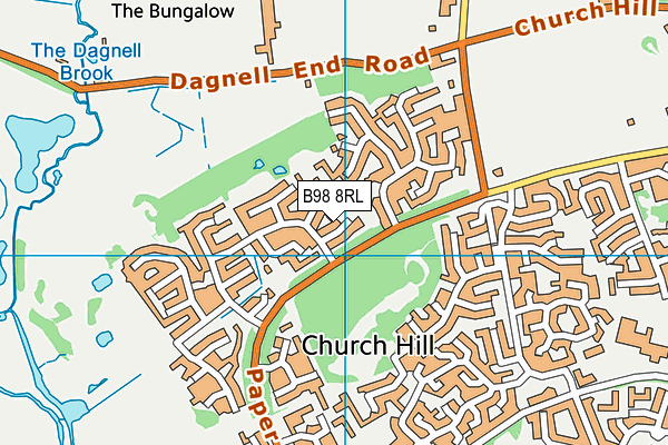 B98 8RL map - OS VectorMap District (Ordnance Survey)