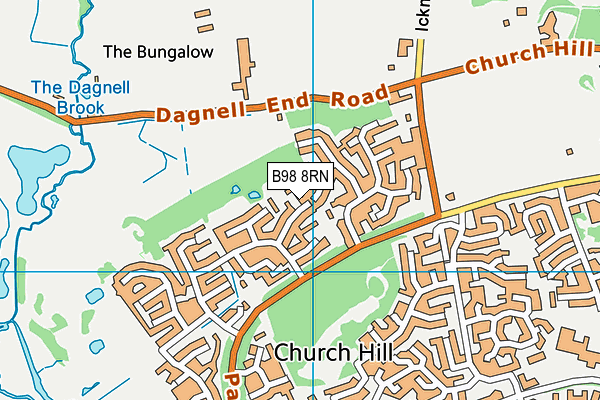 B98 8RN map - OS VectorMap District (Ordnance Survey)